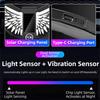 Wings Shaped Solar Warning Light Colorful Solar Wings Lamp Universal Rear Tail Lamp  SUV