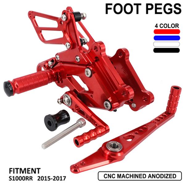 Reposapiés Ajustables CNC Para Yamaha YZF-R1/R1S/R1M 2015-2019 - Pedales Moto Personalizables