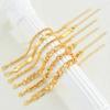 6pcs Simple Punk Gold Color Chain Bracelet Set Chunky Metal Link Chain Twisted Designs Multi Layered Bracelets For Women Jewelry