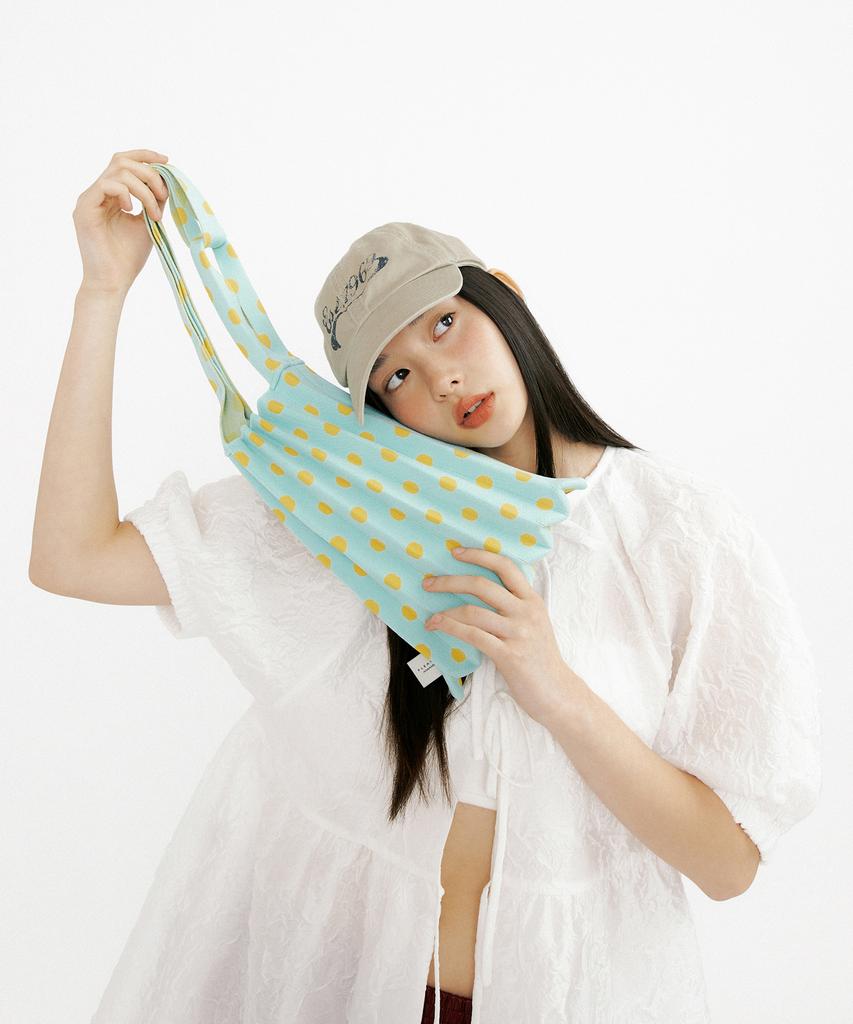Pleatsmama Mini Shoulder Bag Lemon Dot