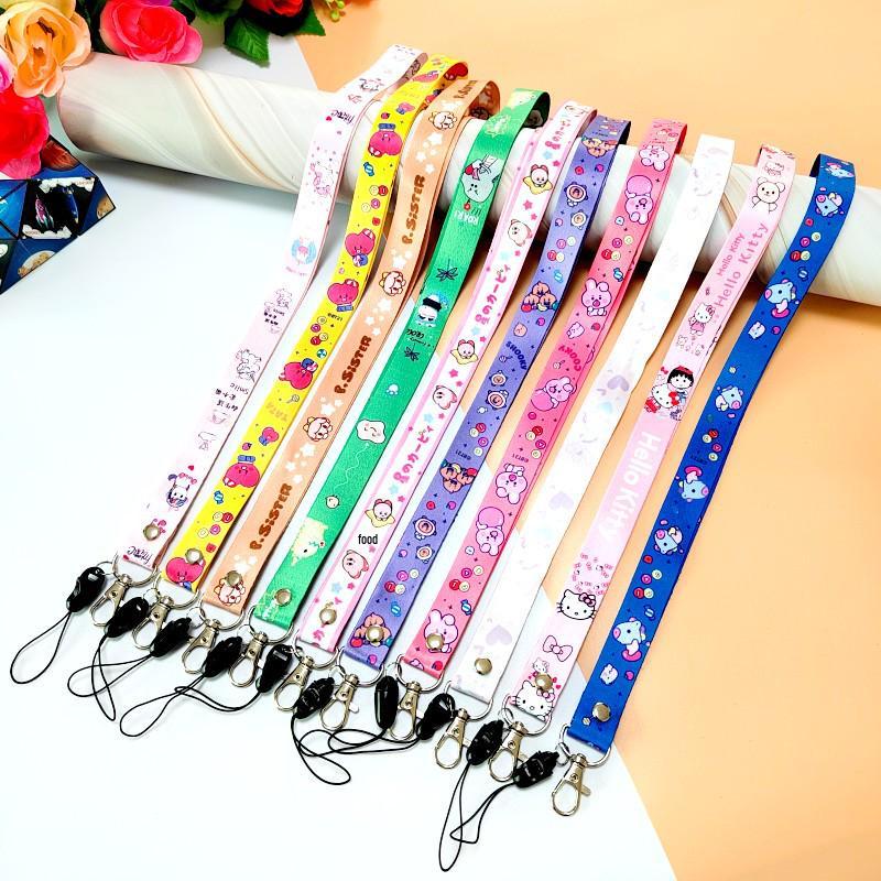 Cartoon Phone & ID Lanyard: Detachable Swivel Strap, Ideal for Work Badge & Phone Case