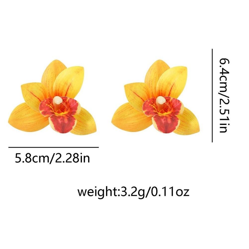 Korean Style Large Flower Earrings Butterfly Orchid Bohemian Dangle Earring Decoration