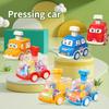 Hand Press Gear Car Inertia School Bus Taxi Police Car Fire Truck Car Puzzle Glide Toy Birthday Gift Halloween Thanksgiving Christmas
