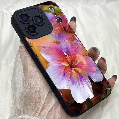 M429 Flores Bonitas arte Olhos de Anjo Capa de Celular Macia para iPhone Samsung Galaxy Xiaomi Rdemi Huawei Honor Infinix Realme OPPO Vivo Todos os Modelos Capa TPU