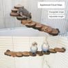 Hamster Ladder Wooden Blocks Chew Toy for Guinea Pig Hedgehog Mouse Sugar Glider Squirrel Chipmunk Climbing 10 Stairs