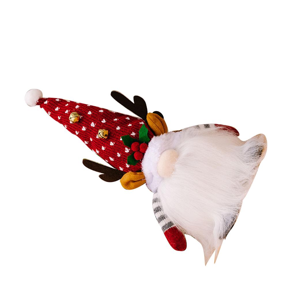 Christmas Gnome Plush Decoration Lighted Swedish Xmas Handmade Scandinavian Tomte Elf Doll