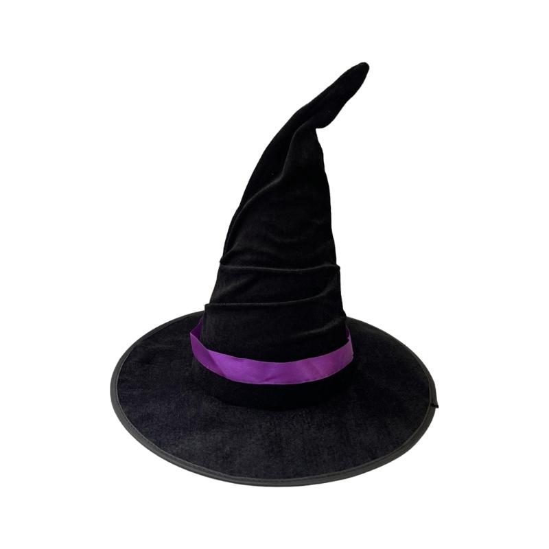1Pc Halloween Wizard Hat Funny Witch Hat Witch Caps Wizard Costume Accessories for Carnivals Masquerades Party Cosplay