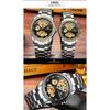 Top Luxury Golden Full Stainless Steel Men Aautomatic Mechanical Watch Business Hollow Men's Watches Waterproof Mechanical Gifts