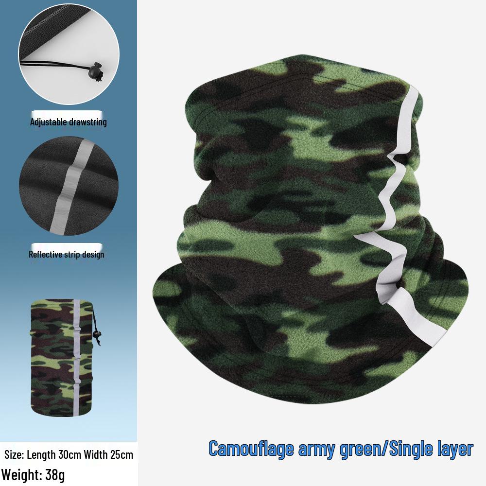 Windproof Winter Cycling Face Mask and Neck Gaiter - Double Layered Fleece Scarf