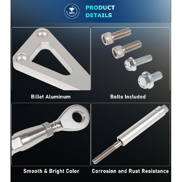 Billet Alternator Bracket Adjustable Kit For Chevy SBC 305 327 350 383 5.0L 5.7L V8 Eight Cylinder Long Water Pump Polished Aluminum For Chevy Small