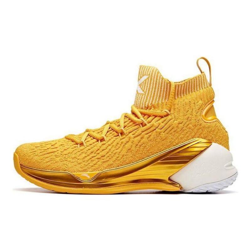 Anta KT4 men high-top cushioned basketball shoes ginger yellow 11911101-8 42