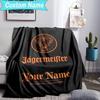 Coperta Personalizzata con Nome Jager-meister Spirit Drink Coperta Biancheria da Letto per Viaggi, Campeggio, Soggiorni, Uffici, Divani, Regalo di Natale per Fan