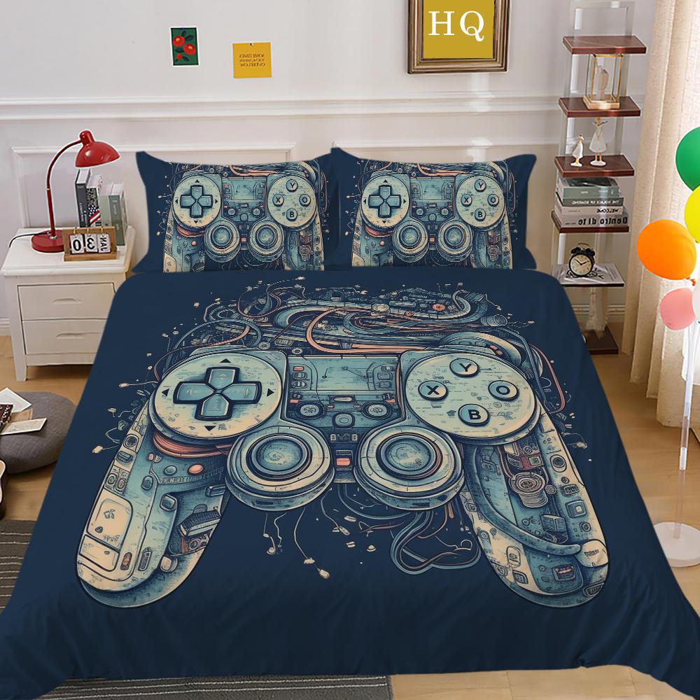 Fashion Bed Cover 3D Printed Homes Bedding Set Game Style Home Textiles Queen Size Polyester Comfortable Home Bedclothes