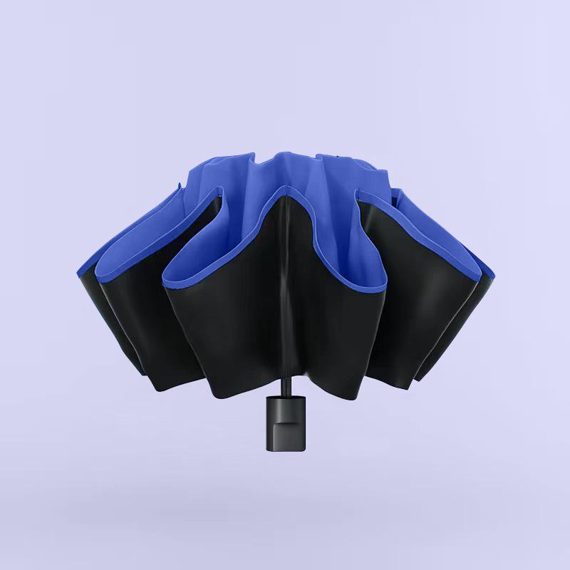 Dual-Use Extra Large Folding Umbrella - 12 Ribs for Sun and Rain Protection