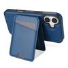 For iPhone 16 Case Compatible with MagSafe Detachable Card Holder Kickstand Leather Phone Back Cover