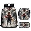 One Piece 15-Inch Mochila 3 PCS Lightweight Durable School Backpack With Crossbody Bag And Pencil Case For Boys Girls Ages 6-10