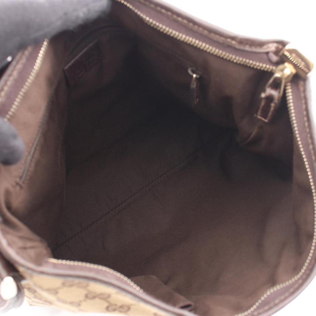 Used GUCCI Abbey GG canvas Shoulder Bag 131326 canvas leather Beige Brown Used Women