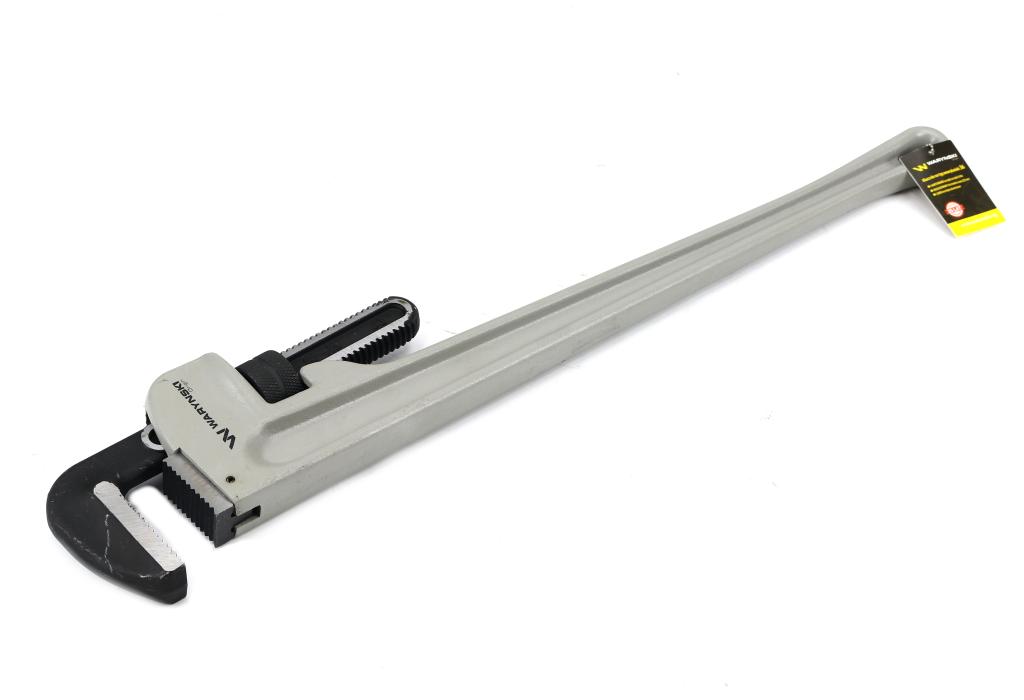 American Type Pipe Wrench 36" Aluminum Handle Reinforced CrMo Jaws Max Diameter Waryński