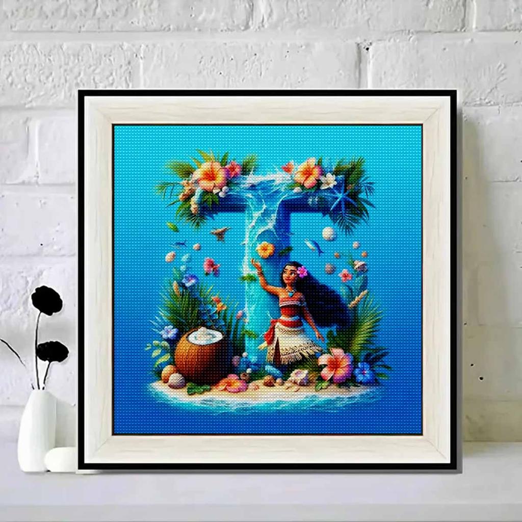 DIY Diamond Painting Round Diamond Motana and The Letter T Full Diamond Mosaic Home Decoration Painting Cross Stitch Kit