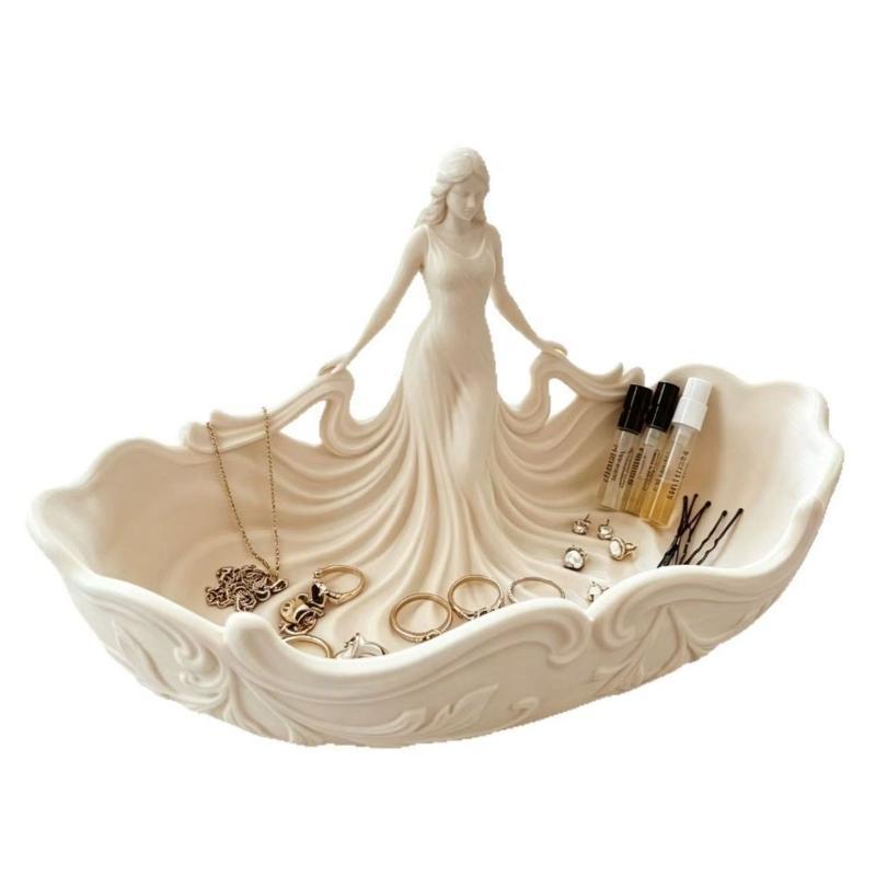 Perfect Elegant Jewelry Storage Tray Simple Statue-Shaped Decorative Storage Tray Entryway Decoration Tray Vanity Countertop