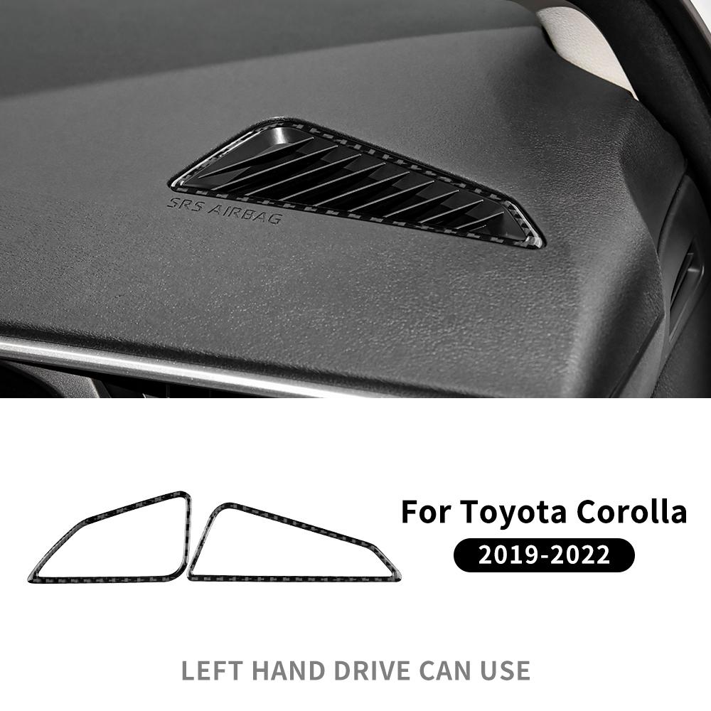 Echter Weicher Kohlefaseraufkleber Für Toyota Corolla 2019 2020 2025 2025 2025 2025 Armaturenbrett Seite Luftausströmer Außen Innen Zubehör