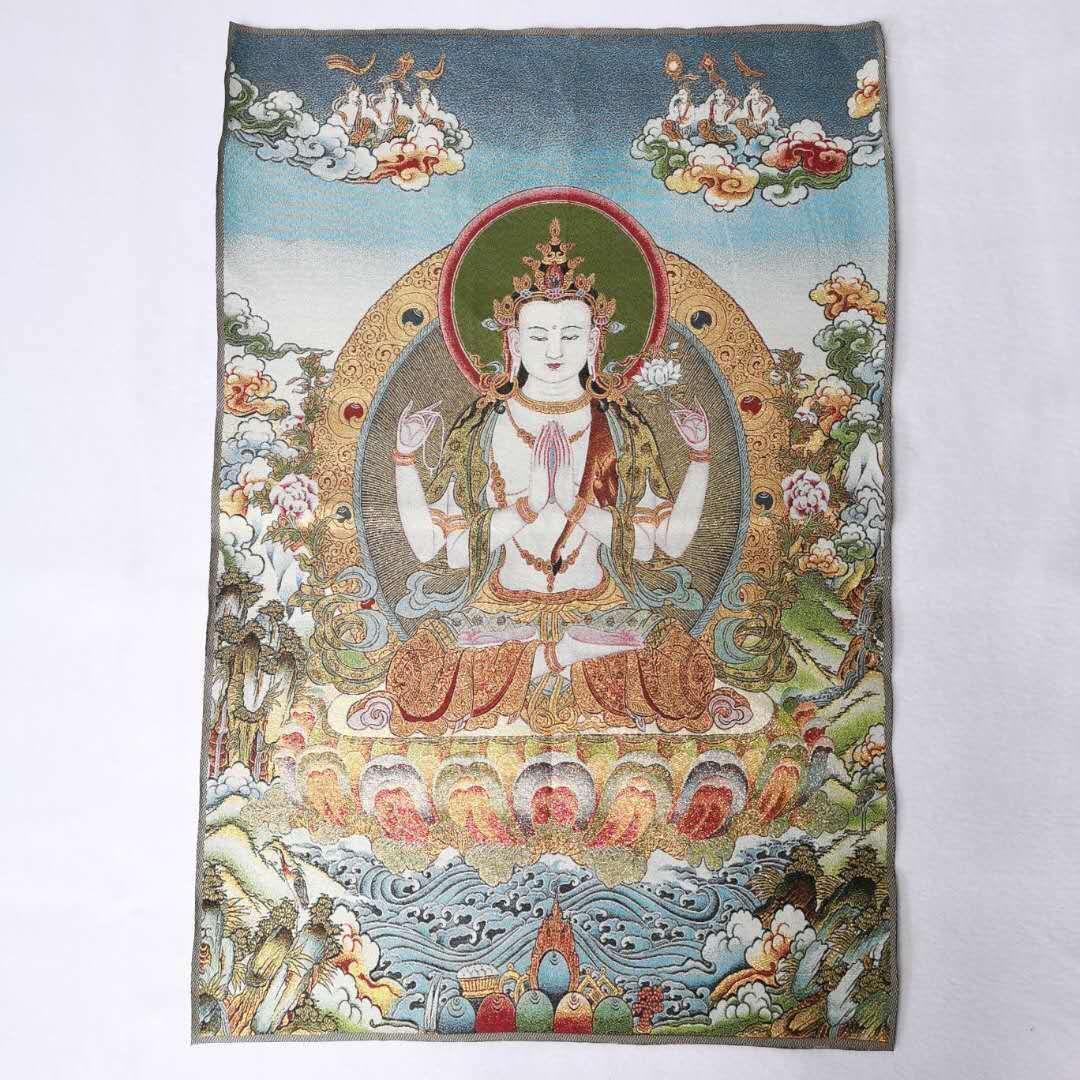 Tapestry Tibetan Buddha Scroll 75x100 чёрный