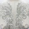 Handmade Lace Embroidery DIY Collar Appliqué Latest Design Sequins Embroidery Cloth  Bridal Party
