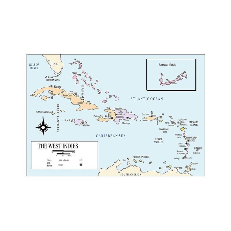 

Карта мира на английском языке, холст, настенное искусство для украшения домашнего офиса, школьное обучение, поставки canvas-59*42cm