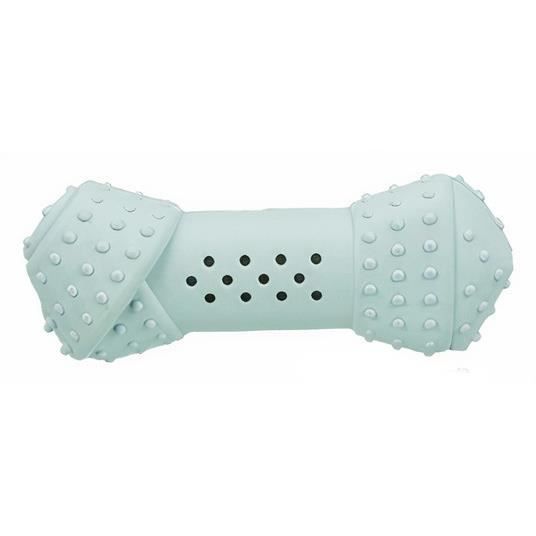 Jouet réfrigérant - Trixie - Os pour chien - Caoutchouc naturel - 10 cm - Bleu menthe