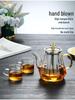 Borosilicate Glass Teapot with Stainless Steel Filter - Large Capacity Diamond Design