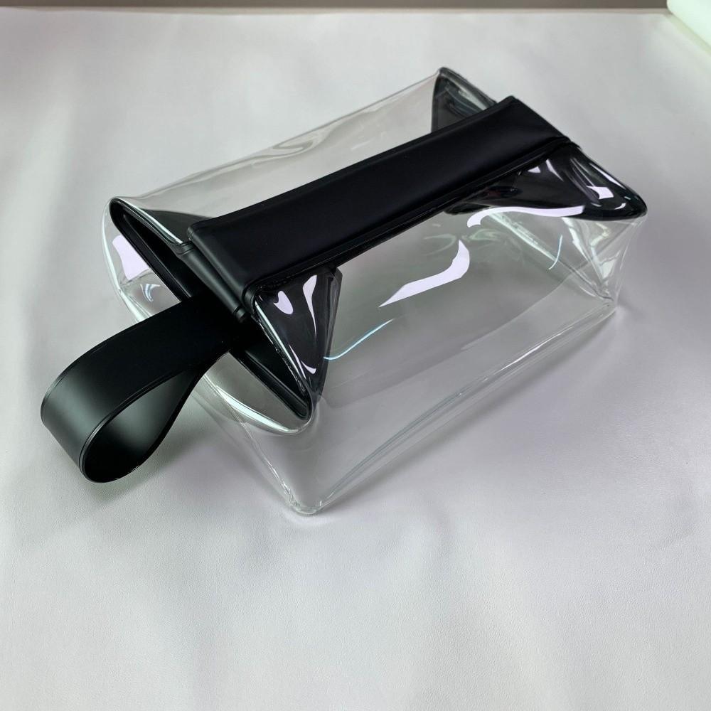Clear Toiletry Bags with Magnetic Closure PVC Makeup Bag Leak-proof Large Capacity Cosmetic Pouch for Women Men Traveling