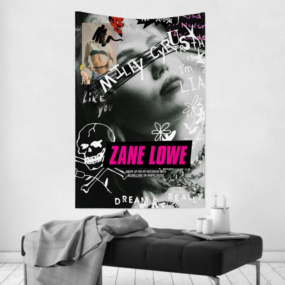 Us Singer Miley Tapestry Room Decor Cyrus Wall Cloth Party Hanging Background Room Decor Baby Room
