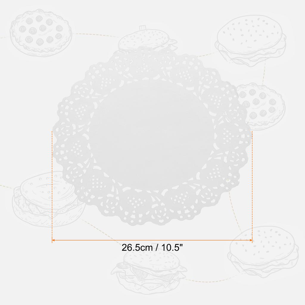 150/300pcs Lace Paper Doilies White Round/Oval/Rectangle Disposable Decorative Paper Placemats Hollow Flower Absorbing Papers