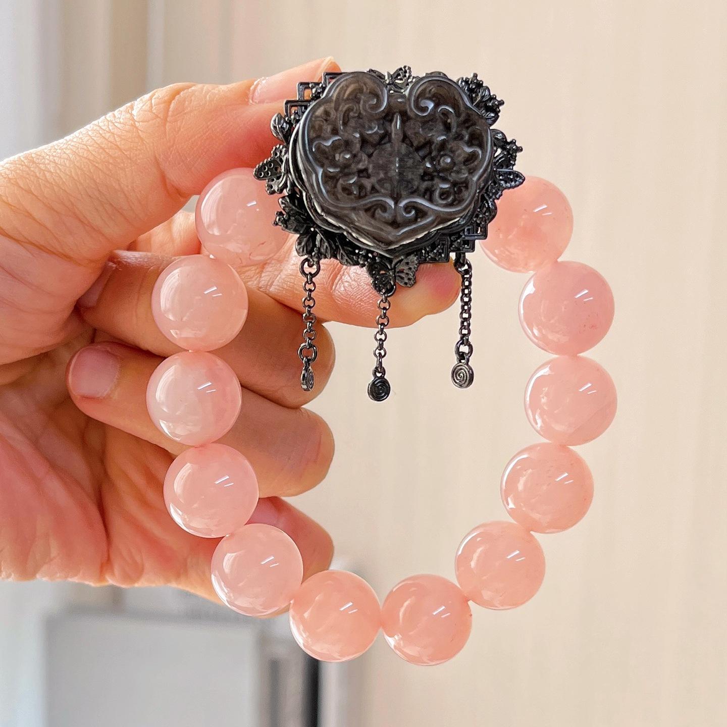 14Mm High Quality Natural Madagascar Powder Design Bracelet