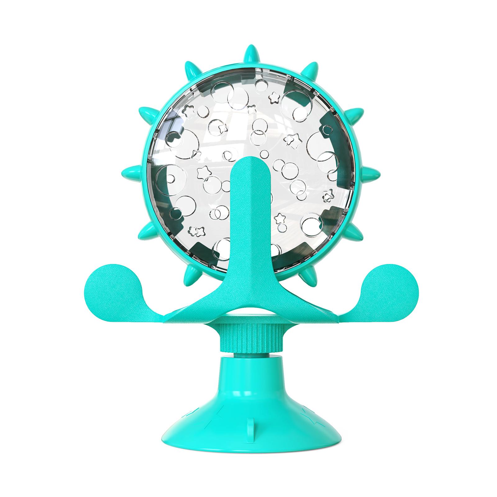 

Training Dog Toys Money Ferris Wheel Food Dispensing Pet Toys Feeding Foods 360 Degree Rotating Dog Toys Multifunctional Cat Toy бирюзовый