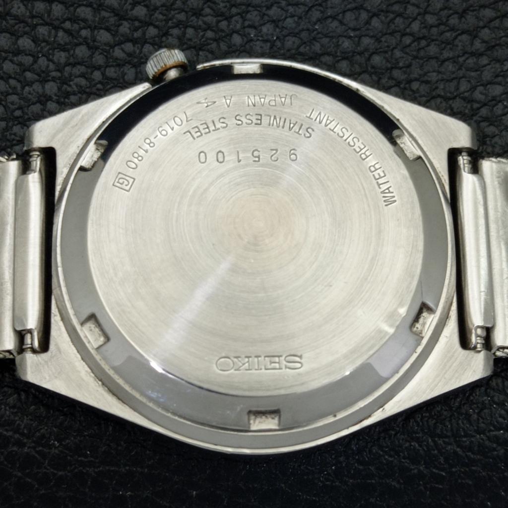 Seiko 5 AUTOMATIC VINTAGE JAPAN 7019A MENS WHITE COLOR DIAL WATCH A702099-5 R208-a702099