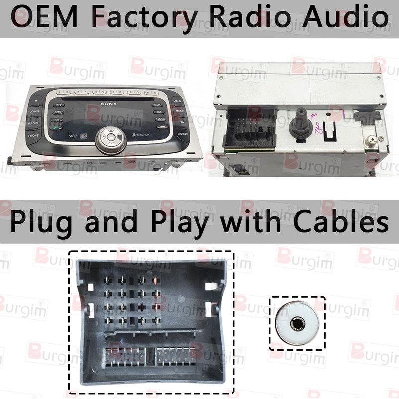 Car Radio Fascias Frame For Ford Kuga 2008-2013 9 inch 2DIN Carplay Stereo Panel 16PIN Harness Wire Power Cord Cable Canbus Box