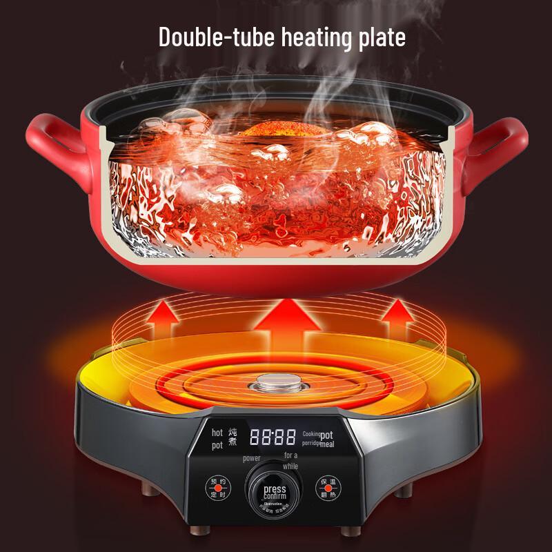 Triangle Dragon Electric Ceramic Hot Pot