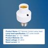 Portalámparas E27 con Mando a Distancia Ac85-265V Base Inteligente de Temporización por Infrarrojos Enchufe para Foco Colgante Luz de Noche