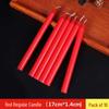 Red & White Long Pole Candles - 100 Pack, Free Shipping, Large Size for Power Outages & Emergency Lighting.