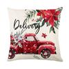 Christmas Pillow Cover 18X18 Inches Linen Pillow Case Xmas Ornament Party Decorations Couch Cushion Cover Home Decor Pillowcases