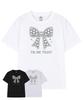 Keollola Tie Me Tight Black Ribbon Short Sleeve T-Shirt (3 Colors)
