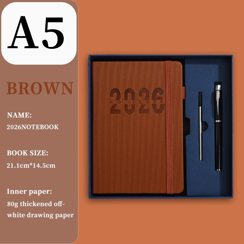 2026 Cross-Border English Diary with Band: Annual Calendar, Weekly Planner, 365-Day Efficiency Notebook