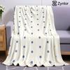 Blue Polka Dot Lightweight Microfiber Soft Christmas Fleece Blanket Warm Cozy Throw for Bed Sofa Office Travel All Season