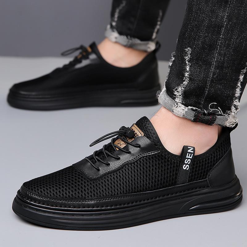 New men's shoes summer casual shoes one-pedal mesh breathable mesh fly-woven men's running sneakers