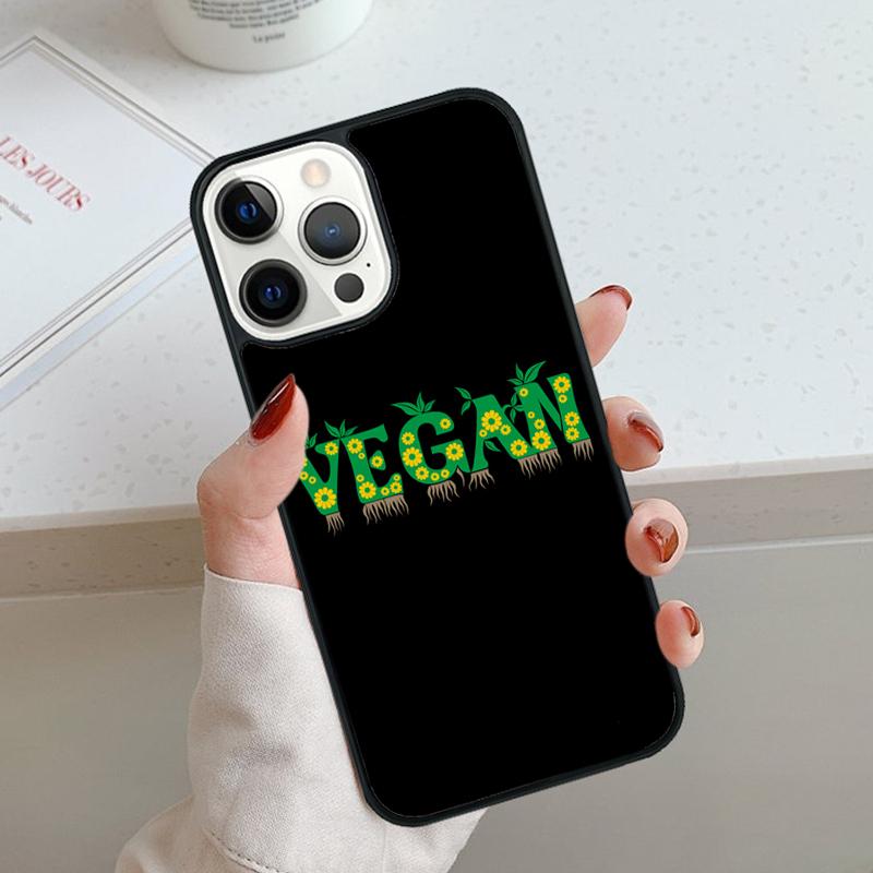 Vegan Vegetarian Phone Case For iPhone 17 Air 11 12 13 14 15 16 Pro Max Cover For iPhone 17 Air Max Plus Coque Shell