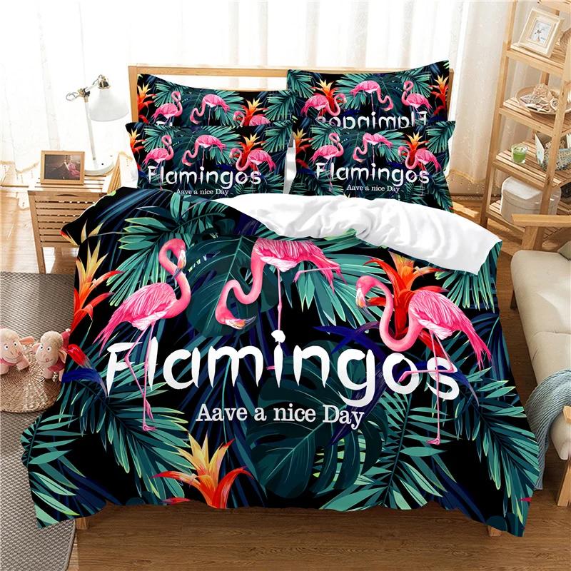 3D Tiger Bedding Set  Adults Winter Duvet Cover Sets Kids,twin Full Queen Bedroom Set  Home Textile Housse De Couette Flamingos