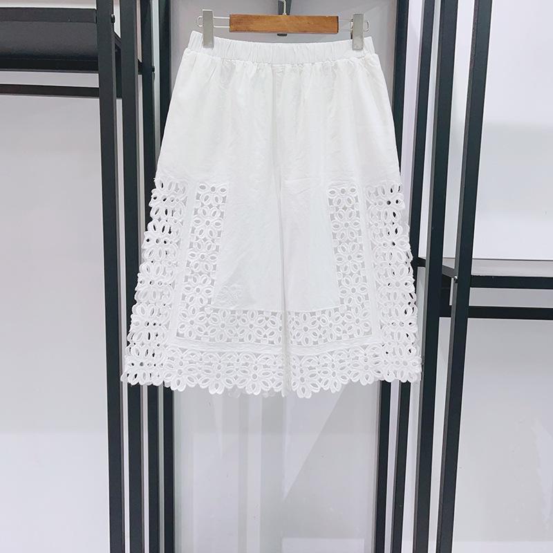 2026 French Niche White Lace-Up Flutter Sleeve Top & Loose Mid-Length Pants Set