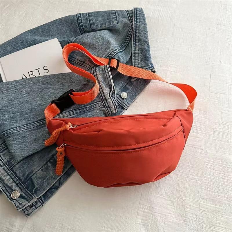 Canvas Running Waist Casual Fanny Packs Sport Chest Bag Banana Bag for Women Sling Crossbody Waist Pack Half Moon Belt Bag