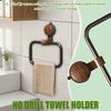 Towel Ring Hand Towel Hanger Vintage walnut punch free towel ring strong suction cup wall mounted towel rack for Home Hotel